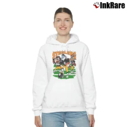 Women’s Pittsburgh Steelers Looney Tunes NFL Cartoon Cozy Hoodie in white | Warm, Structured, Stylish