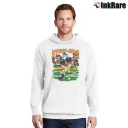 Men’s Pittsburgh Steelers Looney Tunes NFL Cartoon Pullover Hoodie in white | Cozy, Durable, Modern Fit