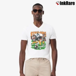 Men’s Pittsburgh Steelers Looney Tunes NFL Cartoon V-Neck Tee in white | Sharp, Breathable, Everyday Staple