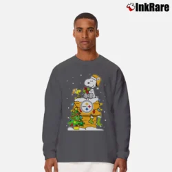 Men’s Pittsburgh Steelers Snoopy Ugly Christmas Long-Sleeve Shirt in charcoal | Sleek, Lightweight, Year-Round Wear