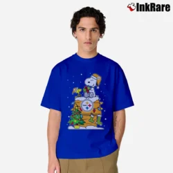 Men’s Pittsburgh Steelers Snoopy Ugly Christmas Classic T-Shirt in royal blue | Soft, Breathable Everyday Wear