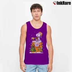 Men’s Pittsburgh Steelers Snoopy Ugly Christmas Tank Top in purple | Breathable, Active-Friendly Design