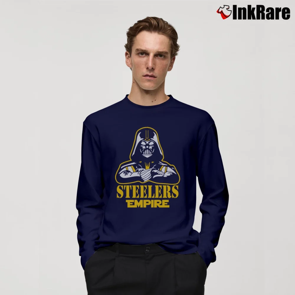 Men’s Pittsburgh Steelers Star Wars Darth Vader NFL Long-Sleeve Shirt in navy | Sleek, Lightweight, Year-Round Wear