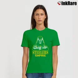 Women’s Pittsburgh Steelers Star Wars Darth Vader NFL Signature T-Shirt in irish green | Soft, Flattering Fit