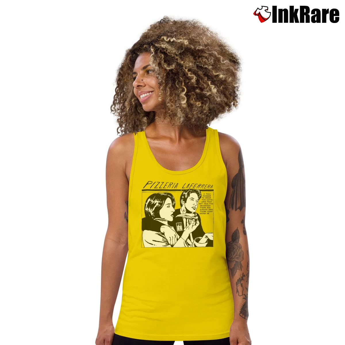 Women’s Pizzeria Laferrera Tank Top in yellow | Lightweight, Movement-Friendly