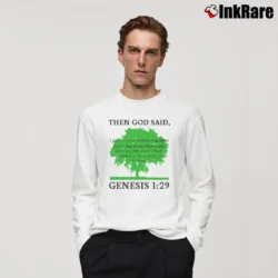 Men’s Plant Based Diet Vegan Vegetarian Love Animal Long-Sleeve Shirt in white | Sleek, Lightweight, Year-Round Wear
