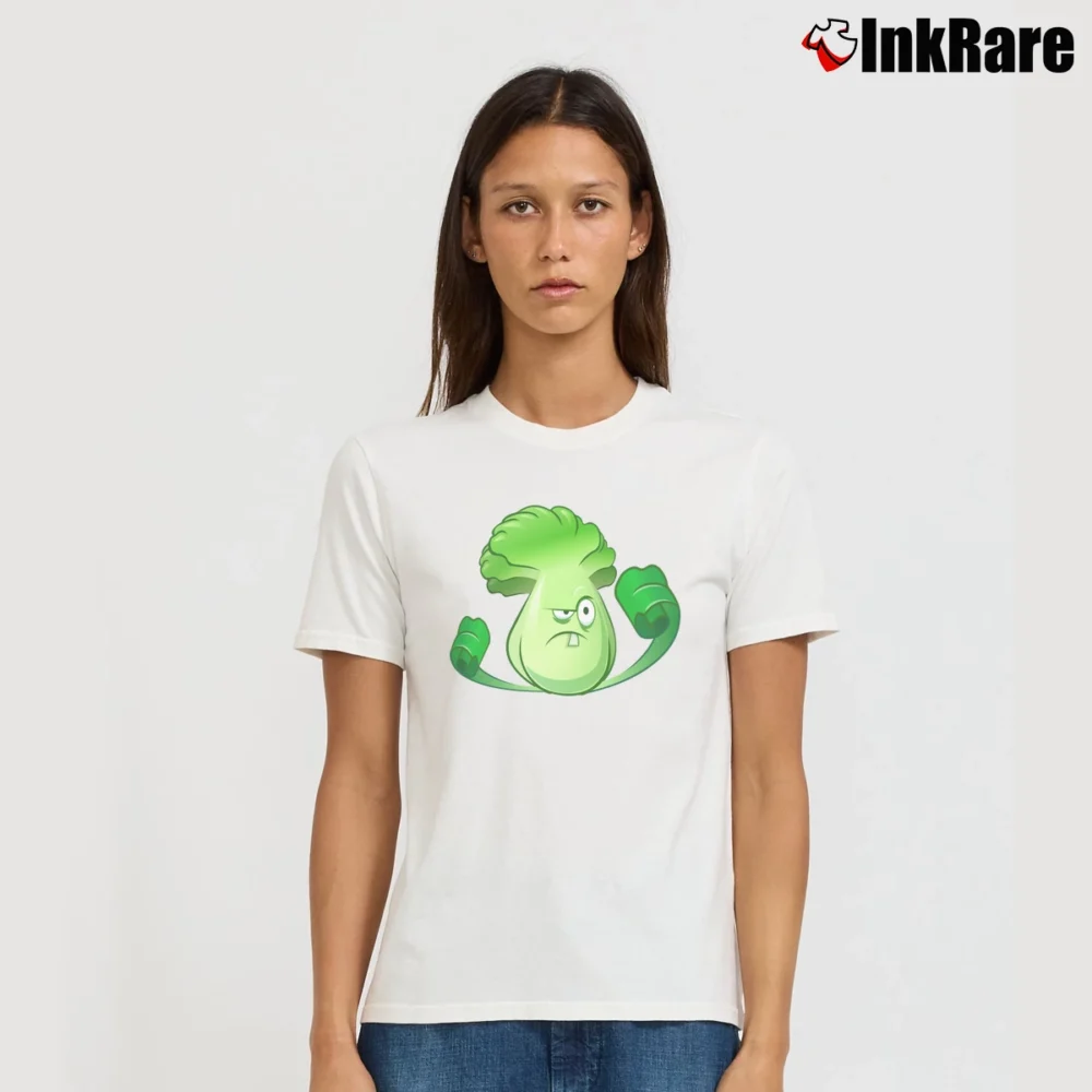 Women’s Plants Vs Zombies Bonk Choy Gamer Signature T-Shirt in white | Soft, Flattering Fit