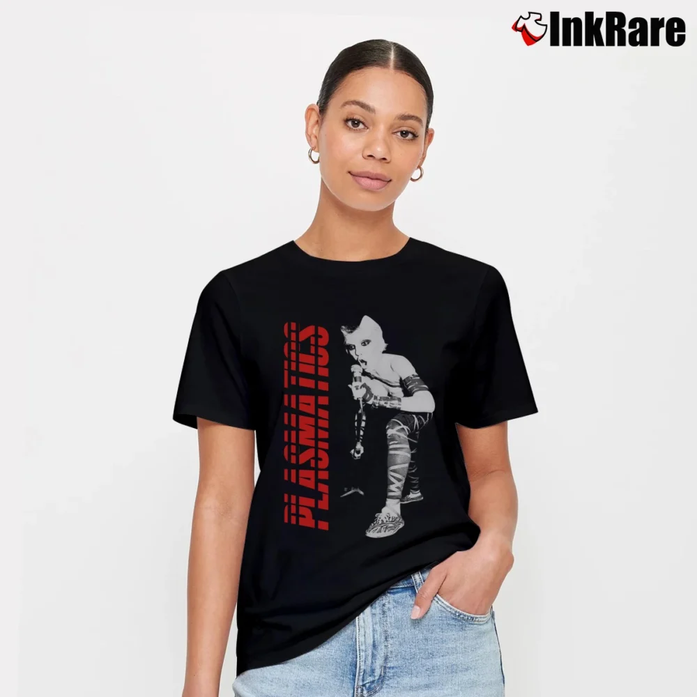 Women’s Plasmatics Wendy O Williams Rocks Music Signature T-Shirt in black | Soft, Flattering Fit