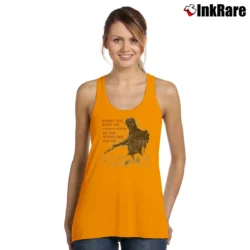 Women’s Platoon Bury Me Upside Down Quote Tank Top in orange | Lightweight, Movement-Friendly
