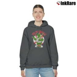 Women’s Play Ball Phillie Phanatic Baseball Fan Cozy Hoodie in charcoal | Warm, Structured, Stylish