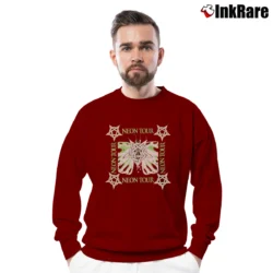 Men’s Playboi Carti Neon Tour Drug Zone Crewneck Sweatshirt in maroon | Cozy Fabric, Clean Style