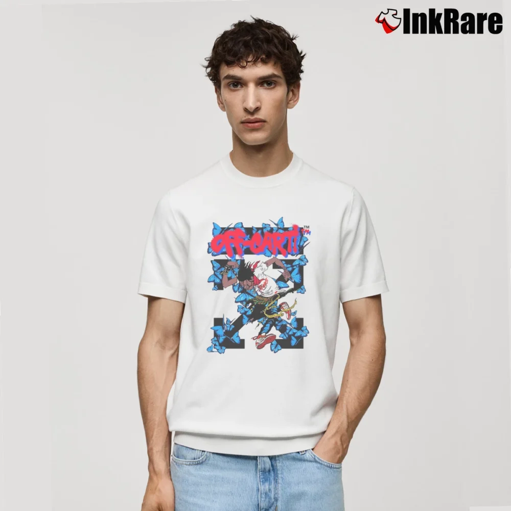 Men’s Playboi Carti Off White Collab Classic T-Shirt in white | Soft, Breathable Everyday Wear
