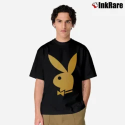 Men’s Playboy Gold Bunny Classic T-Shirt in black | Soft, Breathable Everyday Wear