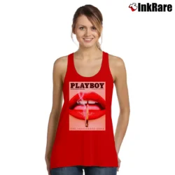 Women’s Playboy Plein Lips Graphic Fashion Tank Top in red | Lightweight, Movement-Friendly