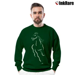 Men’s Poco Band 2016 World Tour Concerts Crewneck Sweatshirt in forest green | Cozy Fabric, Clean Style