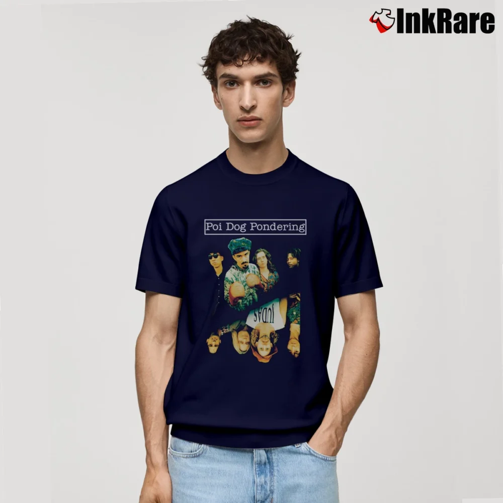 Men’s Poi Dog Pondering Volo Classic T-Shirt in navy | Soft, Breathable Everyday Wear