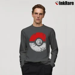 Men’s Pokeball Grunge Pokemon Classic Graphic Long-Sleeve Shirt in charcoal | Sleek, Lightweight, Year-Round Wear