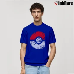 Men’s Pokeball Grunge Pokemon Classic Graphic Classic T-Shirt in royal blue | Soft, Breathable Everyday Wear