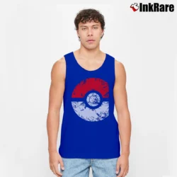 Men’s Pokeball Grunge Pokemon Classic Graphic Tank Top in royal blue | Breathable, Active-Friendly Design
