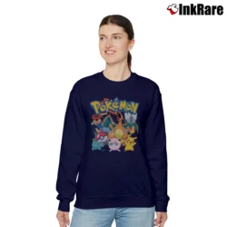 Women’s Pokemon Anniversary Japanese Anime Gamer Gift Relaxed Sweatshirt in navy | Soft, Laid-Back Vibe
