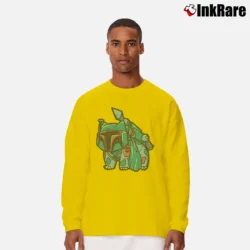 Men’s Pokemon Boba Fett Bulbasaur Mashup Long-Sleeve Shirt in yellow | Sleek, Lightweight, Year-Round Wear
