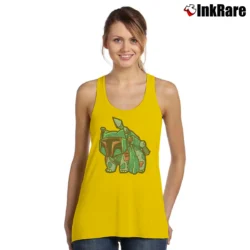 Women’s Pokemon Boba Fett Bulbasaur Mashup Tank Top in yellow | Lightweight, Movement-Friendly