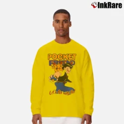 Men’s Pokemon Bootleg Rap Style Pikachu Vintage Long-Sleeve Shirt in yellow | Sleek, Lightweight, Year-Round Wear