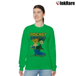 Women’s Pokemon Bootleg Rap Style Pikachu Vintage Relaxed Sweatshirt in irish green | Soft, Laid-Back Vibe