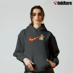 Women’s Pokemon Charmander Inspired Graphic Cozy Hoodie in charcoal | Warm, Structured, Stylish