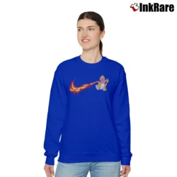 Women’s Pokemon Charmander Inspired Graphic Relaxed Sweatshirt in royal blue | Soft, Laid-Back Vibe