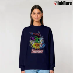 Women’s Pokemon Eevee Evolution Eevengers Relaxed Sweatshirt in navy | Soft, Laid-Back Vibe