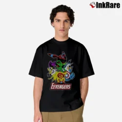 Men’s Pokemon Eevee Evolution Eevengers Classic T-Shirt in black | Soft, Breathable Everyday Wear