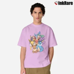 Men’s Pokemon Eevee Evolution Family Classic T-Shirt in light pink | Soft, Breathable Everyday Wear
