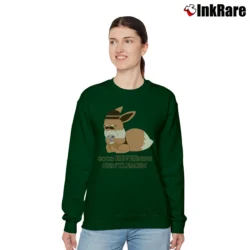 Women’s Pokemon Eevee Good EEVEEning Gentlemen Relaxed Sweatshirt in forest green | Soft, Laid-Back Vibe