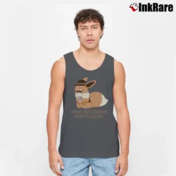 Men’s Pokemon Eevee Good EEVEEning Gentlemen Tank Top in charcoal | Breathable, Active-Friendly Design