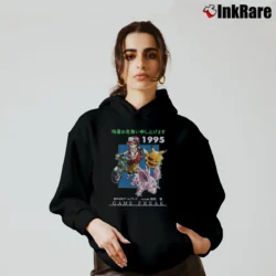 Women’s Pokemon Game Freak 1995 Retro Graphic Cozy Hoodie in black | Warm, Structured, Stylish