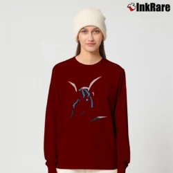 Women’s Pokemon Glaceon Shadow Graphic Long-Sleeve Top in maroon | Sleek, Versatile, All-Season