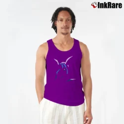 Men’s Pokemon Glaceon Shadow Graphic Tank Top in purple | Breathable, Active-Friendly Design