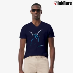 Men’s Pokemon Glaceon Shadow Graphic V-Neck Tee in navy | Sharp, Breathable, Everyday Staple