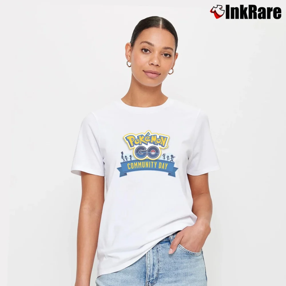 Women’s Pokemon Go Community Day Celebration Signature T-Shirt in white | Soft, Flattering Fit