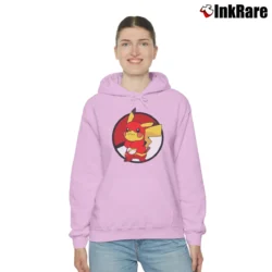 Women’s Pokemon Go Pikaflash Flash Superhero Pikachu Cozy Hoodie in light pink | Warm, Structured, Stylish