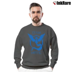 Men’s Pokemon Go Team Mystic Graphic Crewneck Sweatshirt in charcoal | Cozy Fabric, Clean Style
