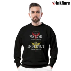 Men’s Pokemon Go Team Valor Instinct Funny Battle Crewneck Sweatshirt in black | Cozy Fabric, Clean Style