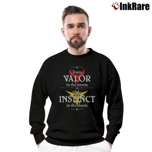 Pokemon Go Team Valor Instinct Funny Battle Men’s Crewneck Sweatshirt in black – Soft & Durable Men’s Pokemon Go Team Valor Instinct Funny Battle Crewneck Sweatshirt in black | Cozy Fabric, Clean Style
