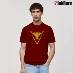 Men’s Pokemon Go Team Valor Instinct Mystic Logo Classic T-Shirt in maroon | Soft, Breathable Everyday Wear