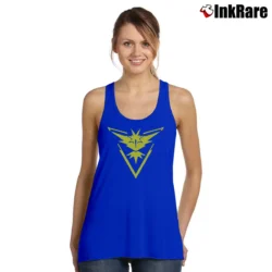 Women’s Pokemon Go Team Valor Instinct Mystic Logo Tank Top in royal blue | Lightweight, Movement-Friendly