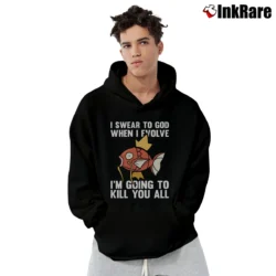 Men’s Pokemon I Swear To God When I Evolve Funny Pullover Hoodie in black | Cozy, Durable, Modern Fit