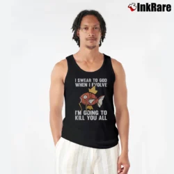 Men’s Pokemon I Swear To God When I Evolve Funny Tank Top in black | Breathable, Active-Friendly Design