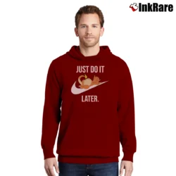 Men’s Pokemon Just Do It Later Charizard Pullover Hoodie in maroon | Cozy, Durable, Modern Fit