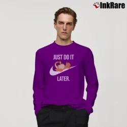 Men’s Pokemon Just Do It Later Charizard Long-Sleeve Shirt in purple | Sleek, Lightweight, Year-Round Wear